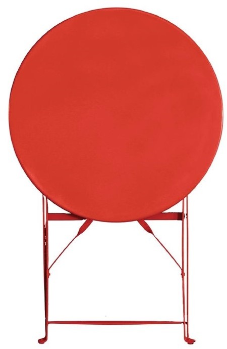  Bolero Red Pavement Style Steel Table 595mm 