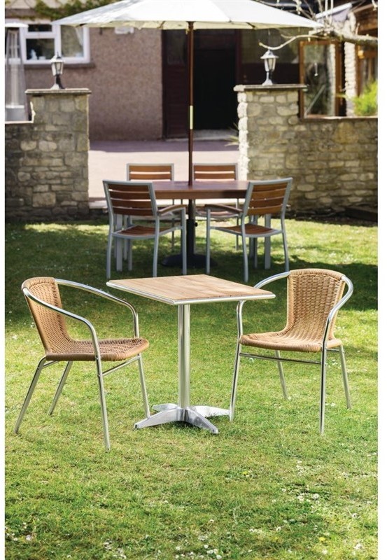  Bolero Ash Top Table Square 600mm (Single) 