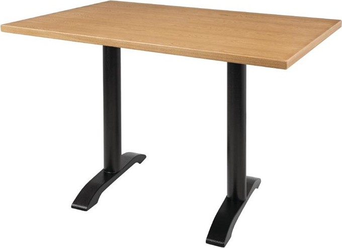  Bolero Pre-drilled Rectangular Table Top Natural Ash Veneer 1100 x 700mm 