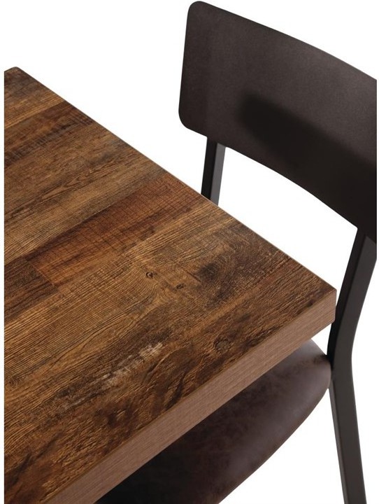  Bolero Pre-drilled Square Table Top Urban Dark 