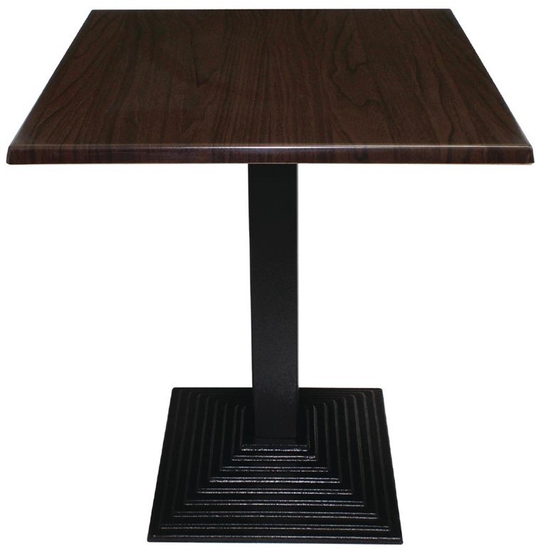  Bolero Pre-drilled Square Table Top Dark Brown 700mm 