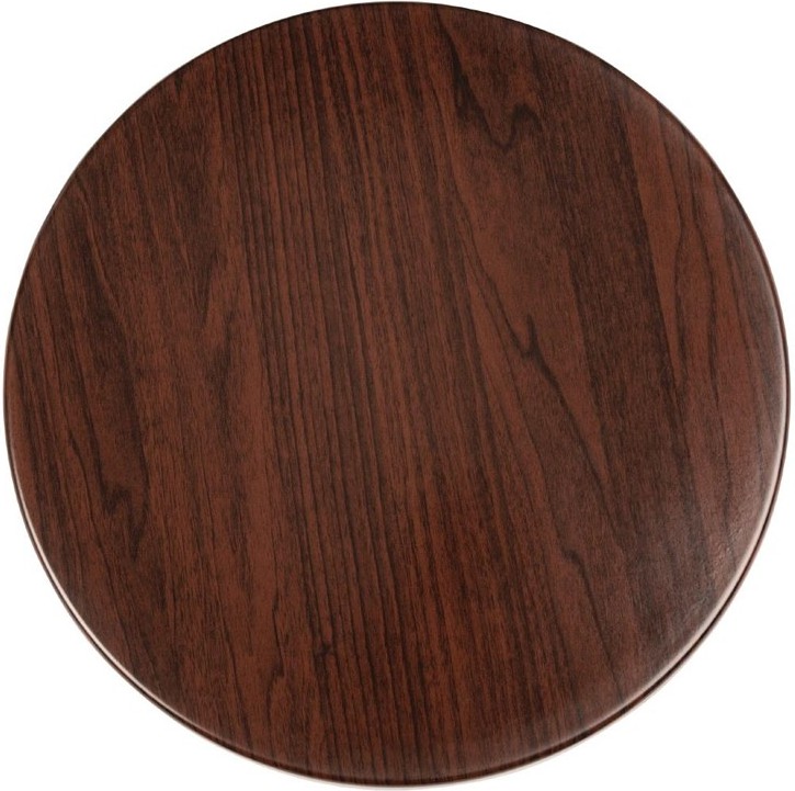  Bolero Pre-drilled Round Table Top Dark Brown 600mm 