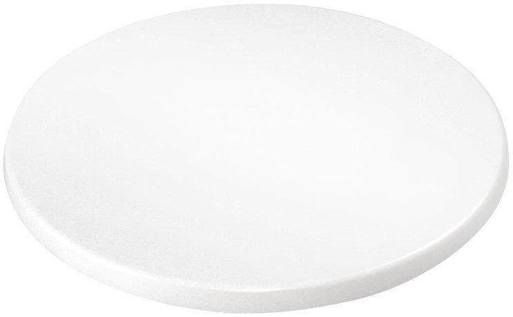 Bolero Pre-drilled Round Table Top White 600mm 