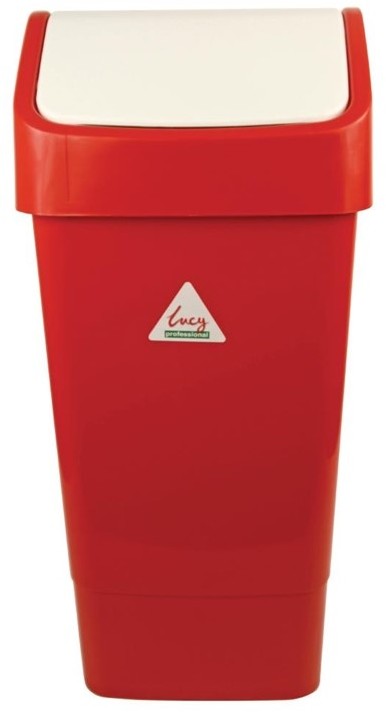  SYR Polypropylene Swing Bin Red 50Ltr 