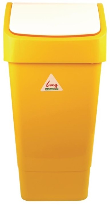  SYR Polypropylene Swing Bin Yellow 50Ltr 