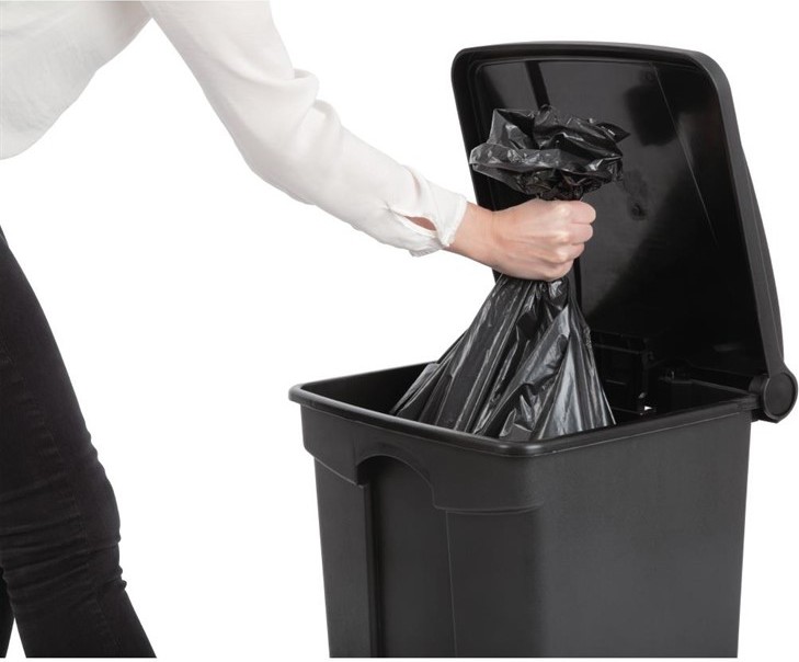  Jantex Kitchen Pedal Bin Black 45Ltr 