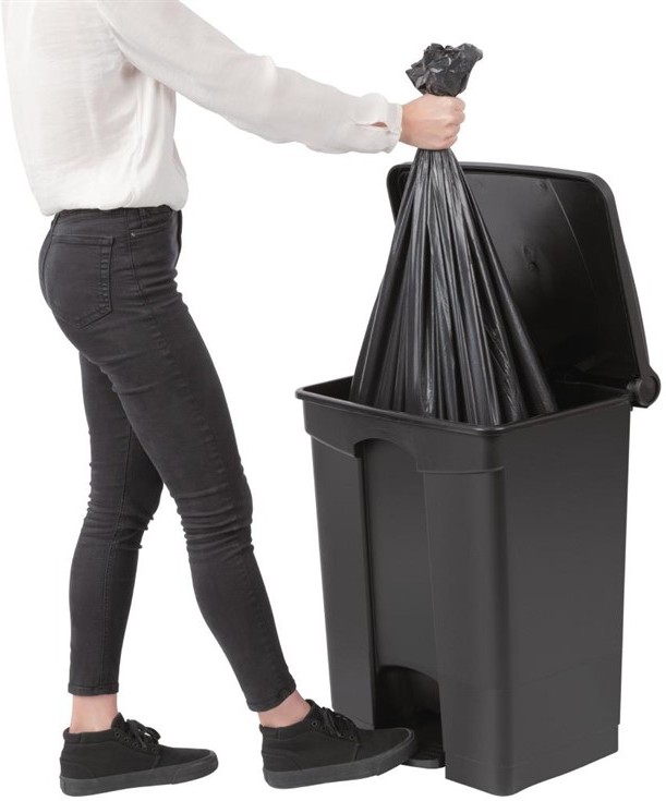  Jantex Kitchen Pedal Bin Black 65Ltr 