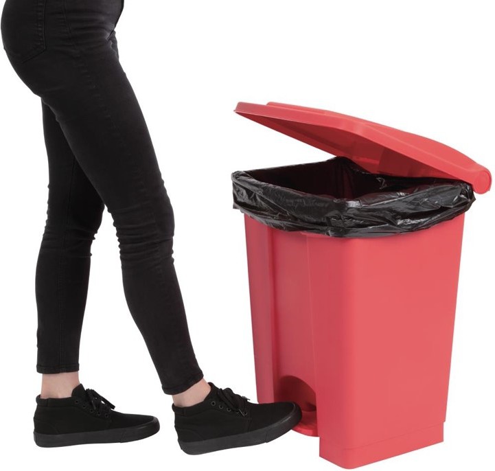  Jantex Kitchen Pedal Bin Red 45Ltr 