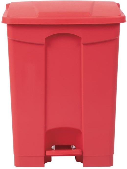 Jantex Kitchen Pedal Bin Red 65Ltr 