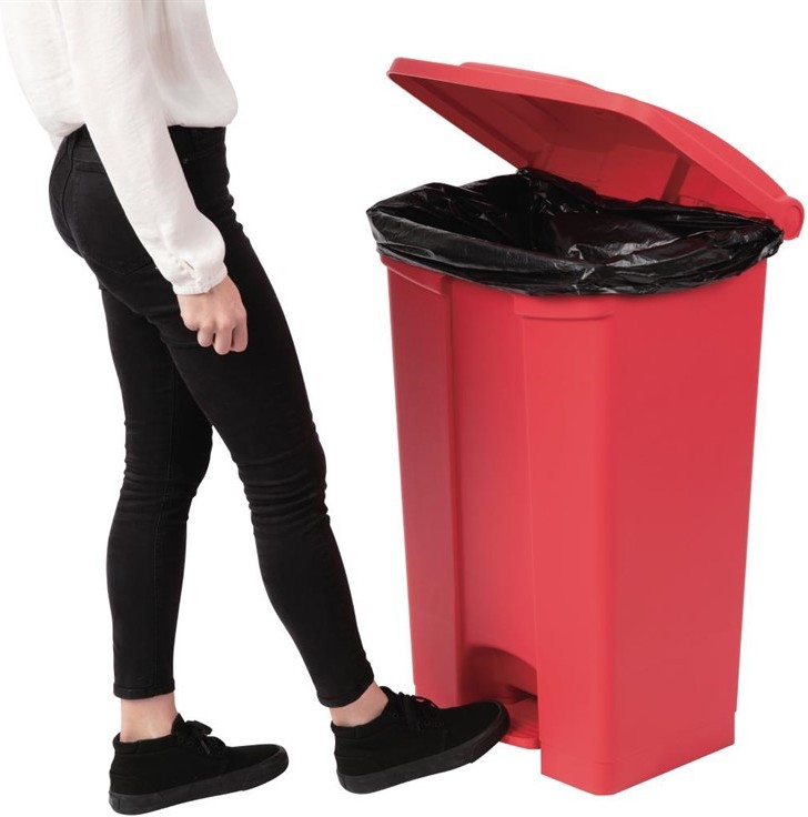  Jantex Kitchen Pedal Bin Red 87Ltr 