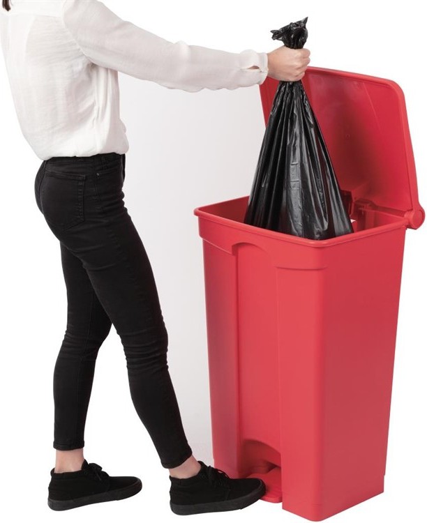  Jantex Kitchen Pedal Bin Red 87Ltr 
