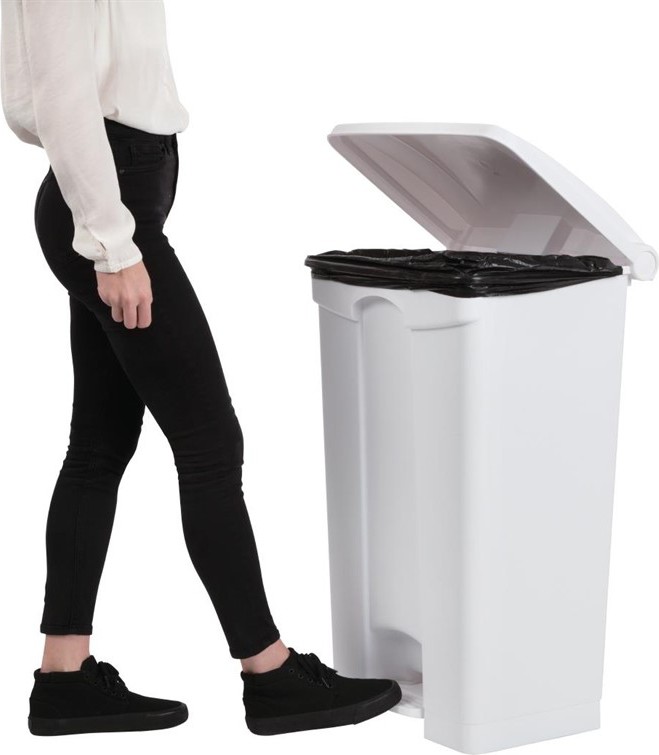  Jantex Kitchen Pedal Bin White 87Ltr 