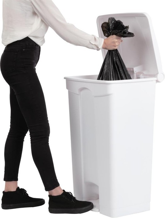  Jantex Kitchen Pedal Bin White 87Ltr 