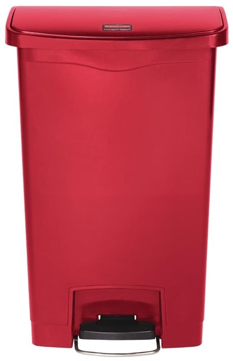  Rubbermaid Slim Jim Step on Front Pedal Red 50Ltr 