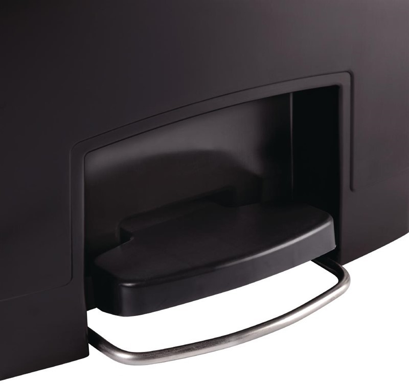  Rubbermaid Slim Jim Step on Front Pedal Black 50Ltr 