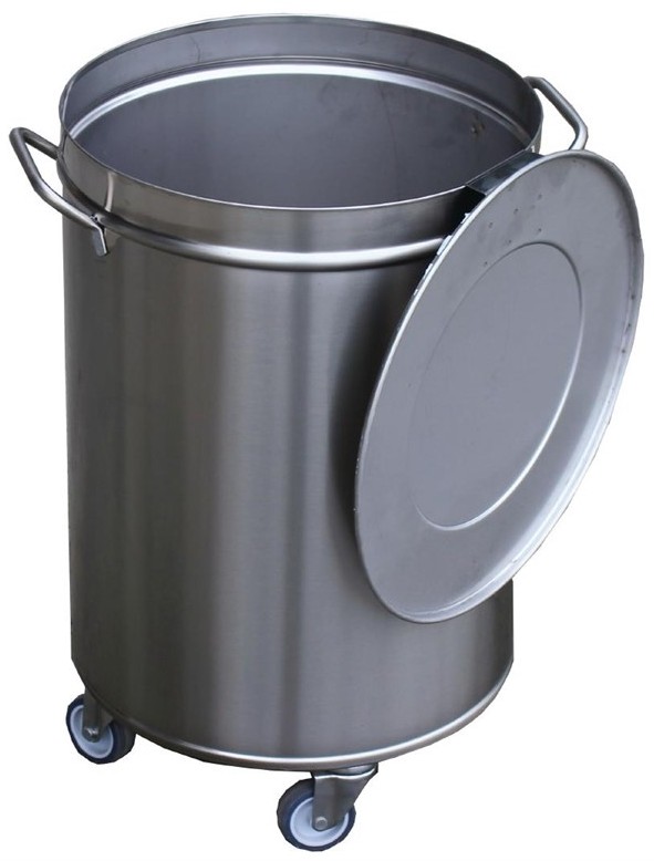  Gastro M S/S Disposalbin 50ltr, movable and with cover 