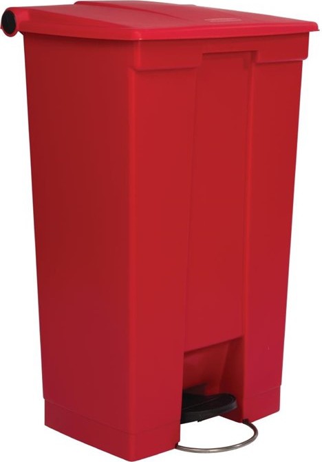 Rubbermaid Step-On Pedal Bin Red 87Ltr 