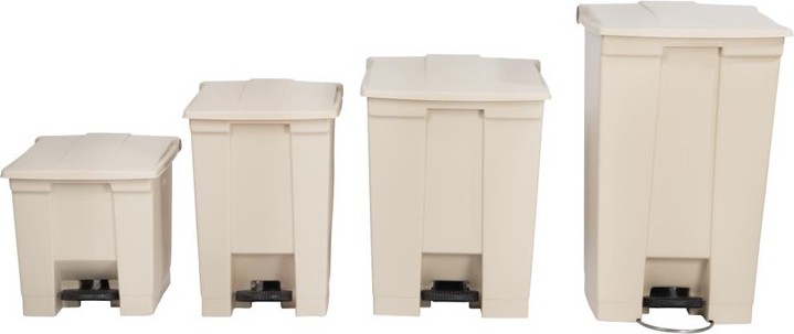  Rubbermaid Step On Pedal Bin Beige 87Ltr 