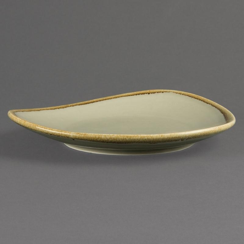  Olympia Kiln Triangular Plate Moss 280mm (Pack of 4) 