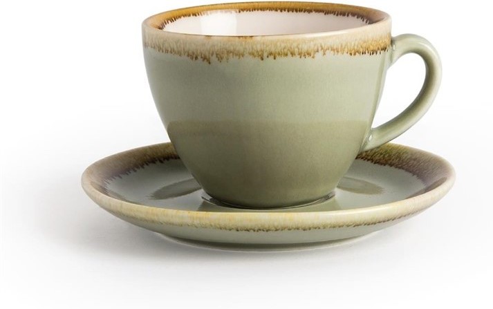  Olympia Kiln Cappuccino Cup Moss 230ml (Pack of 6) 