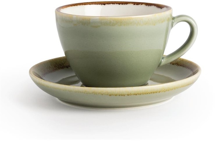 Olympia Kiln Cappuccino Cup Moss 340ml (Pack of 6) 
