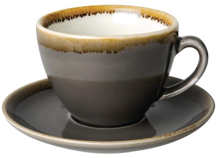  Olympia Kiln Cappuccino Cup Smoke 230ml (Pack of 6) 