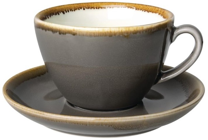  Olympia Kiln Cappuccino Cup Smoke 340ml (Pack of 6) 