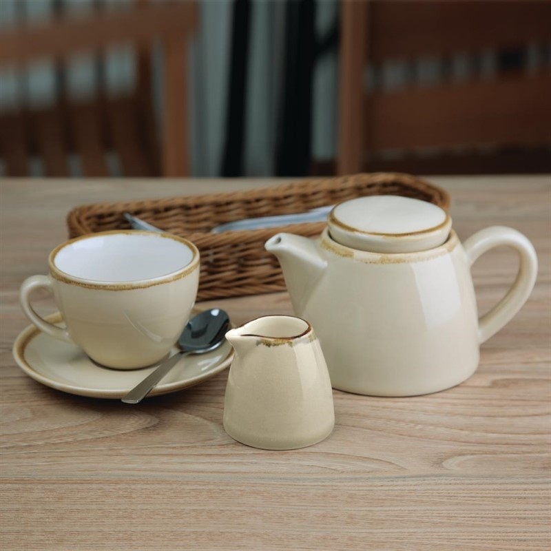  Olympia Kiln Cappuccino Saucer Sandstone 140mm (Pack of 6) 