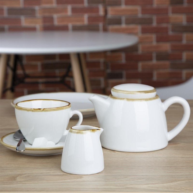  Olympia Kiln 230ml Cup Saucer Chalk 140mm (Pack of 6) 