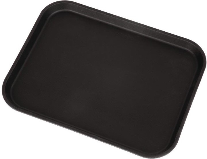  Cambro Camtread Fibreglass Rectangular Non-Slip Tray Black 457mm 