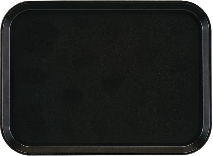  Cambro EpicTread Fibreglass Rectangular Non-Slip Tray Black 350mm 