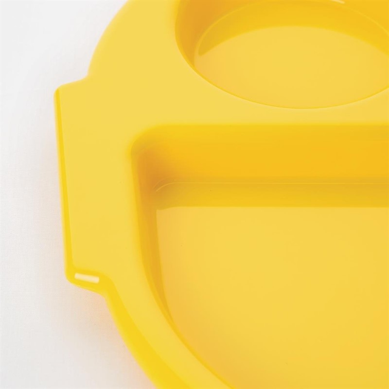  Olympia Kristallon Small Polycarbonate Compartment Food Trays Yellow 322mm 