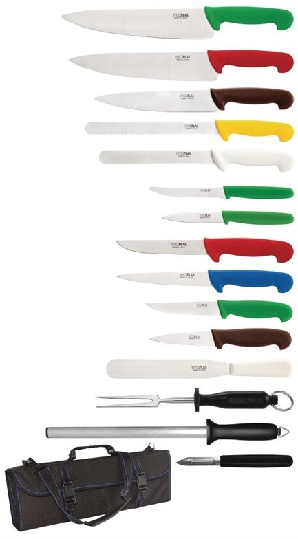  Hygiplas 15 Piece Knife Set with Carry Case 