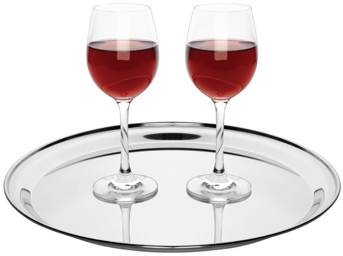  Olympia Stainless Steel Round Service Tray 355mm 