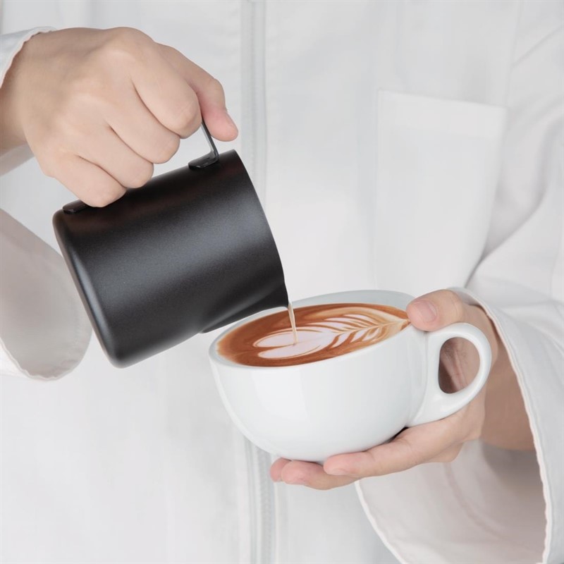  Olympia Black Non-Stick Milk Frothing Jug 340ml 