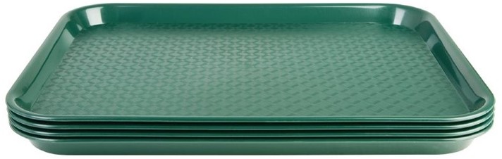  Kristallon Small Polypropylene Fast Food Tray Green 345mm 