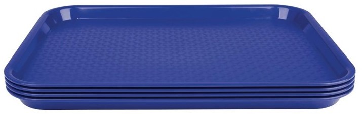  Kristallon Small Polypropylene Fast Food Tray Blue 345mm 