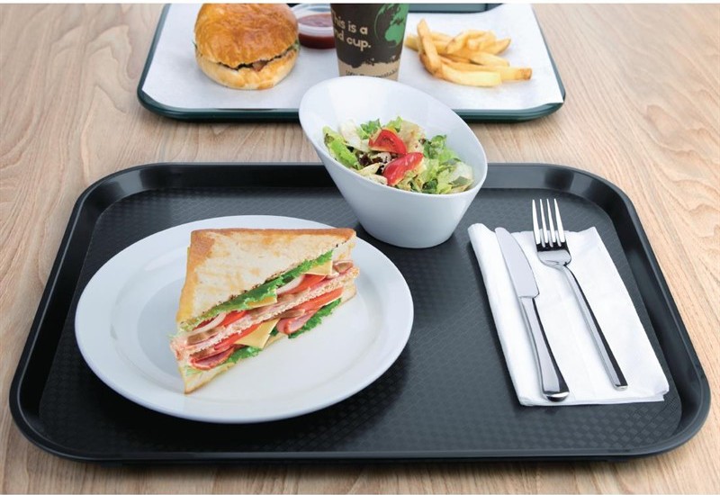  Olympia Kristallon Foodservice Tray Charcoal 350 x 450mm 
