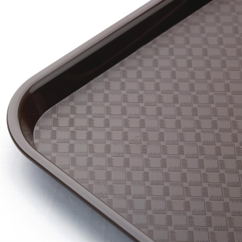  Kristallon Medium Polypropylene Fast Food Tray Brown 415mm 