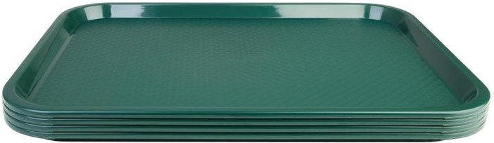  Kristallon Medium Polypropylene Fast Food Tray Green 415mm 