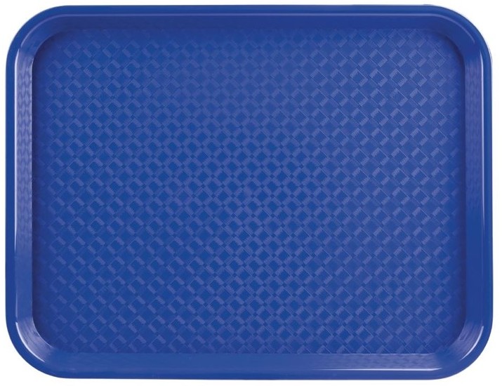 Kristallon Medium Polypropylene Fast Food Tray Blue 415mm 