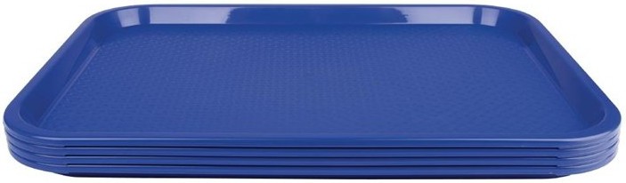  Kristallon Medium Polypropylene Fast Food Tray Blue 415mm 
