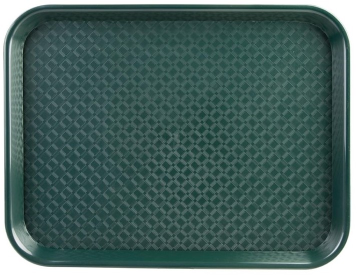  Kristallon Large Polypropylene Fast Food Tray Green 450mm 