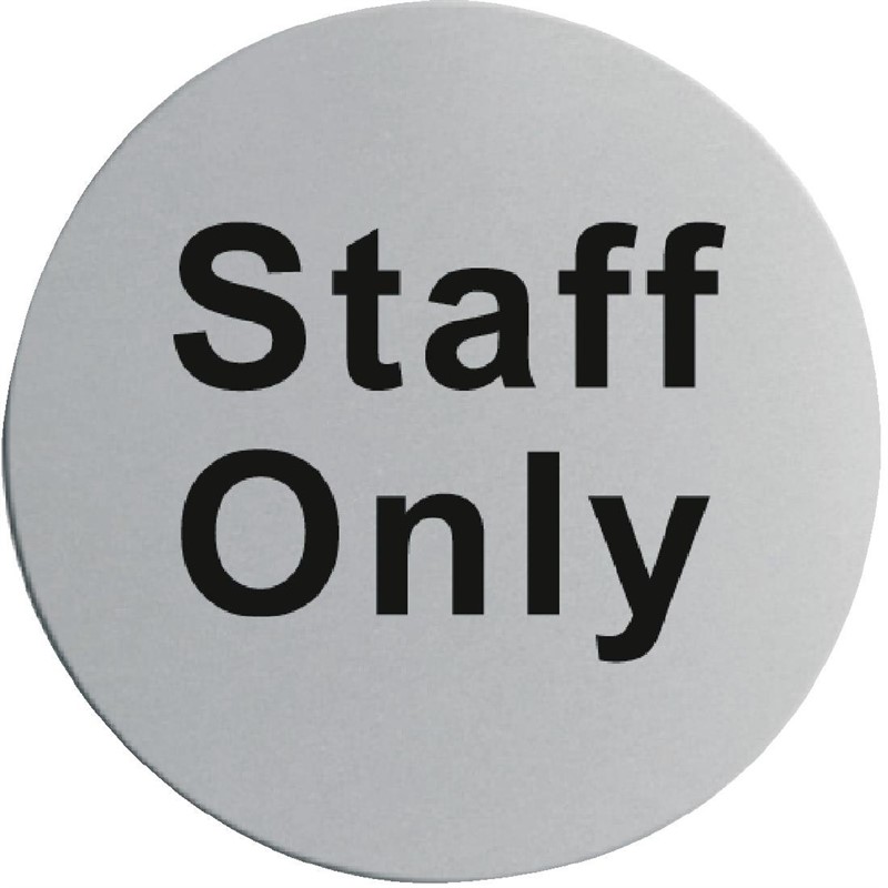  Gastronoble Stainless Steel Door Sign - Staff Only 