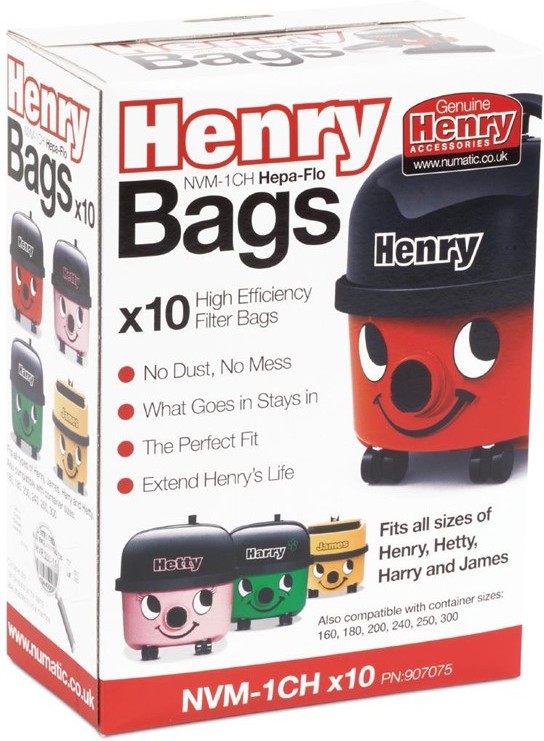  Numatic Henry Replacement Dust Bags (Pack of 10) 