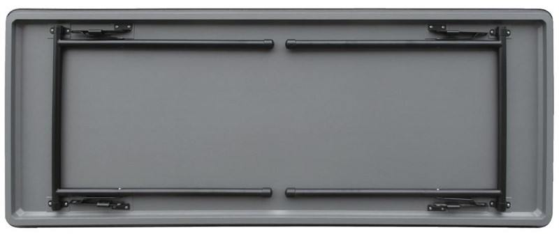  Bolero ABS Rectangular Folding Table Grey 5ft 