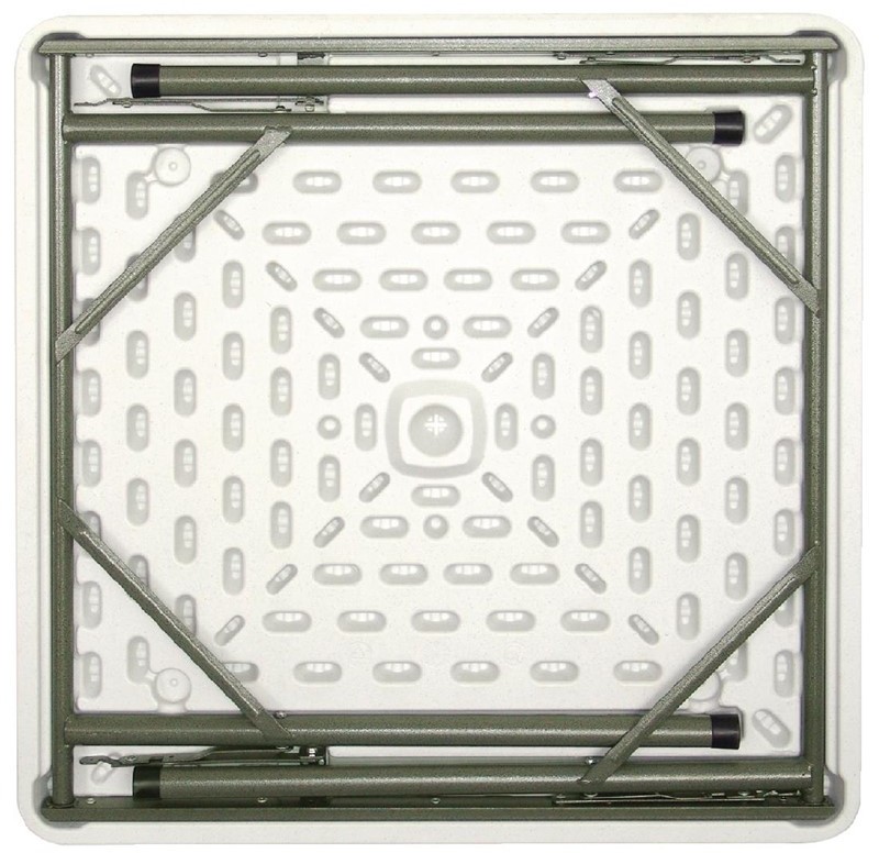  Bolero PE Square Folding Table 3ft White (Single) 