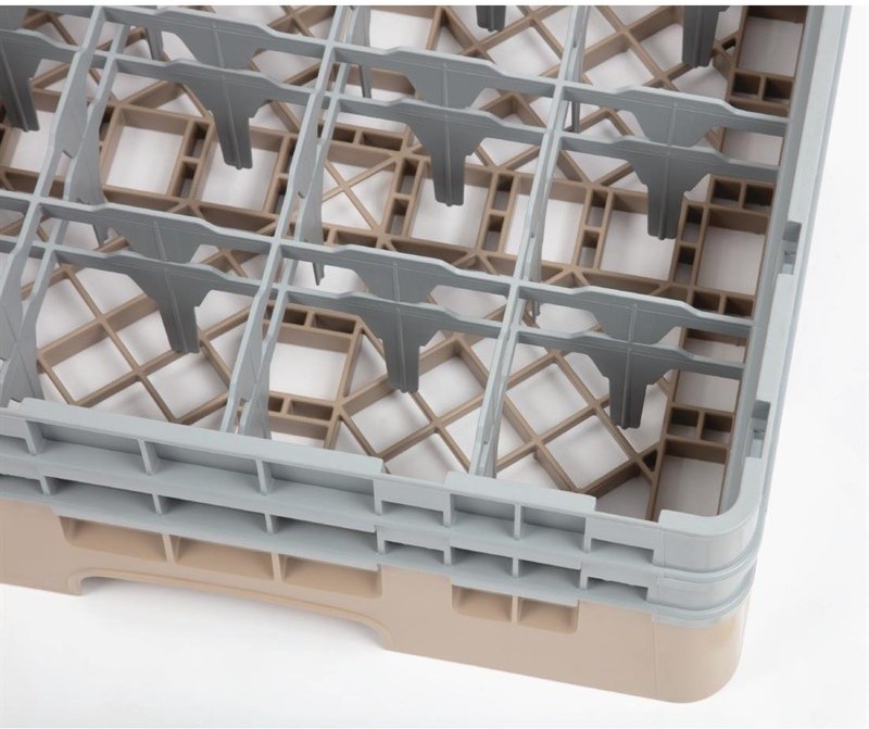  Cambro Camrack Beige 16 Compartments Max Glass Height 133mm 