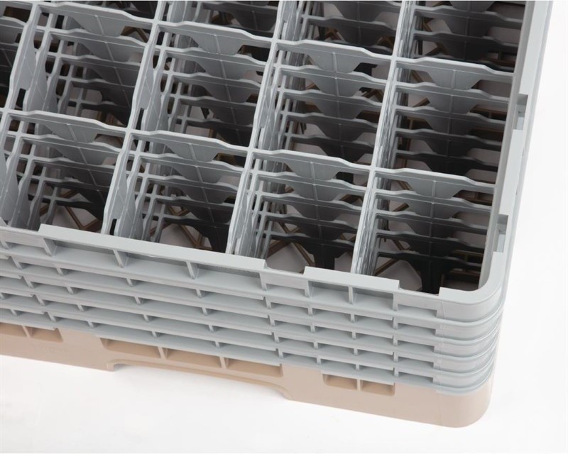 Cambro Camrack Beige 25 Compartments Max Glass Height 257mm 