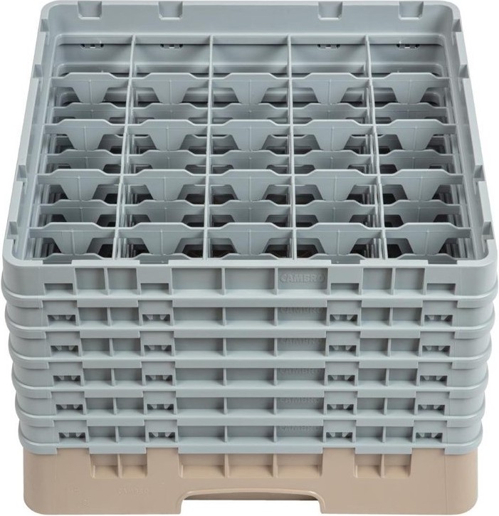  Cambro Camrack Beige 25 Compartments Max Glass Height 298mm 
